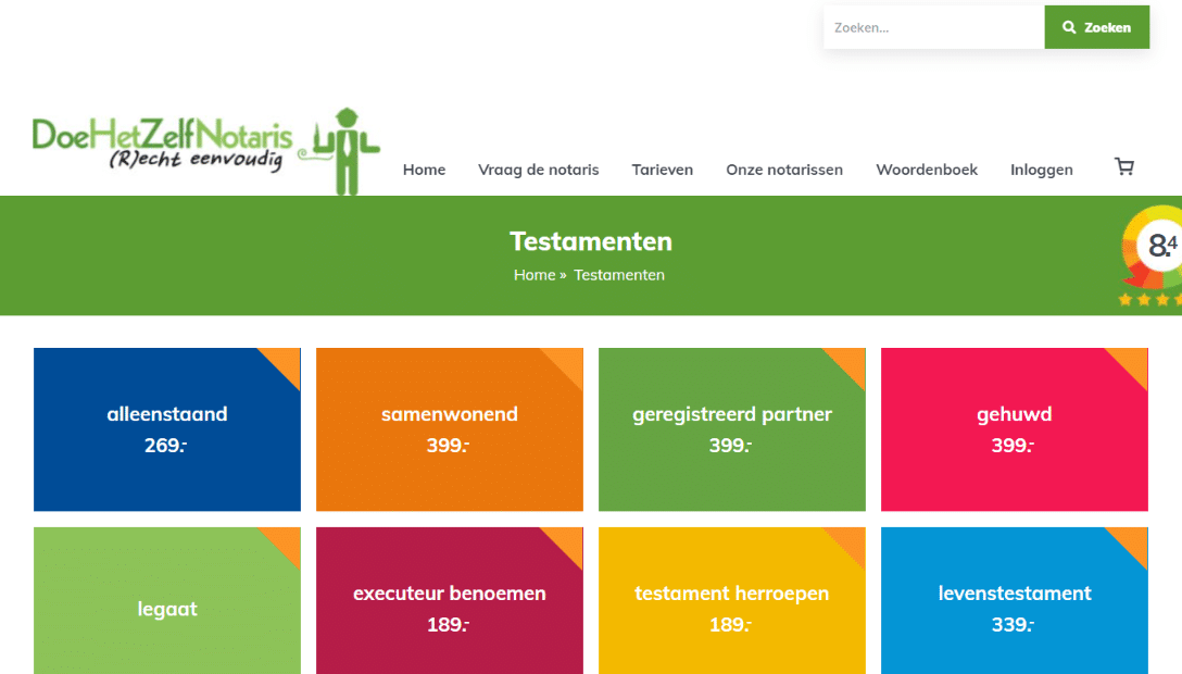 Doe Het Zelf Notarissen testament online opstellen